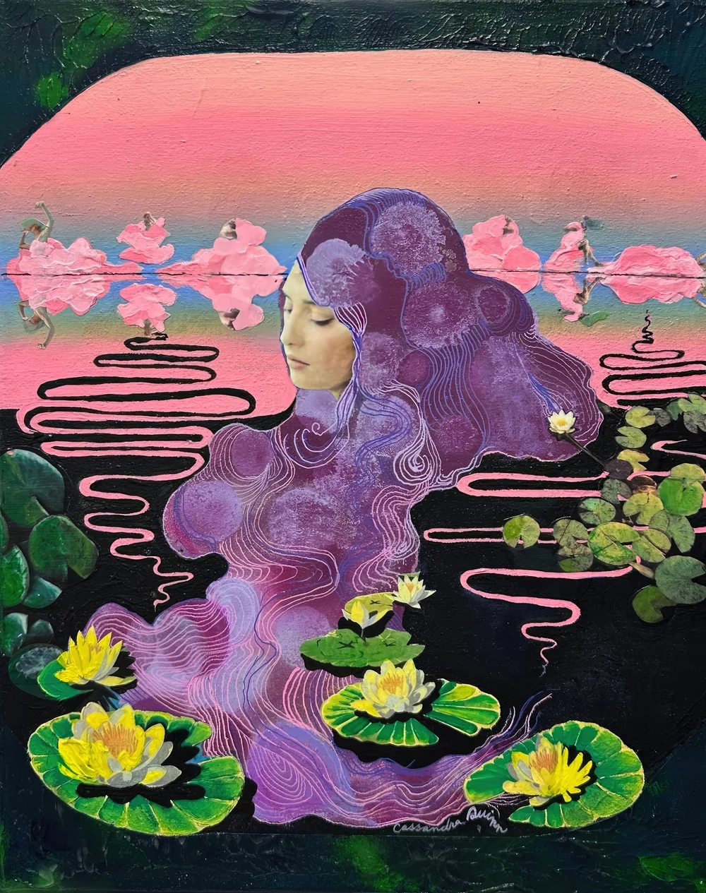 1000 Heirlooms, mixed media collage on panel
