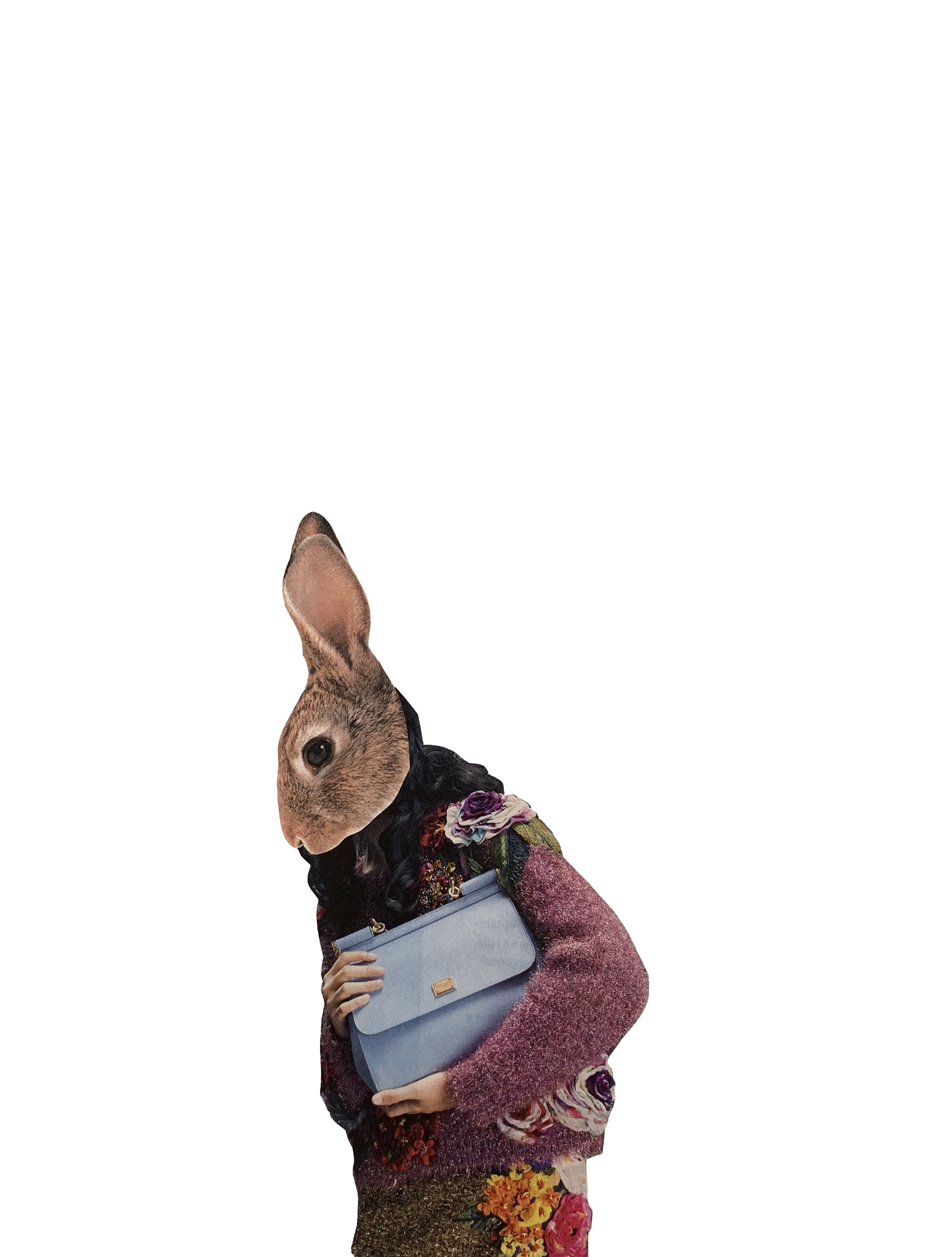 Baby Blue, original collage