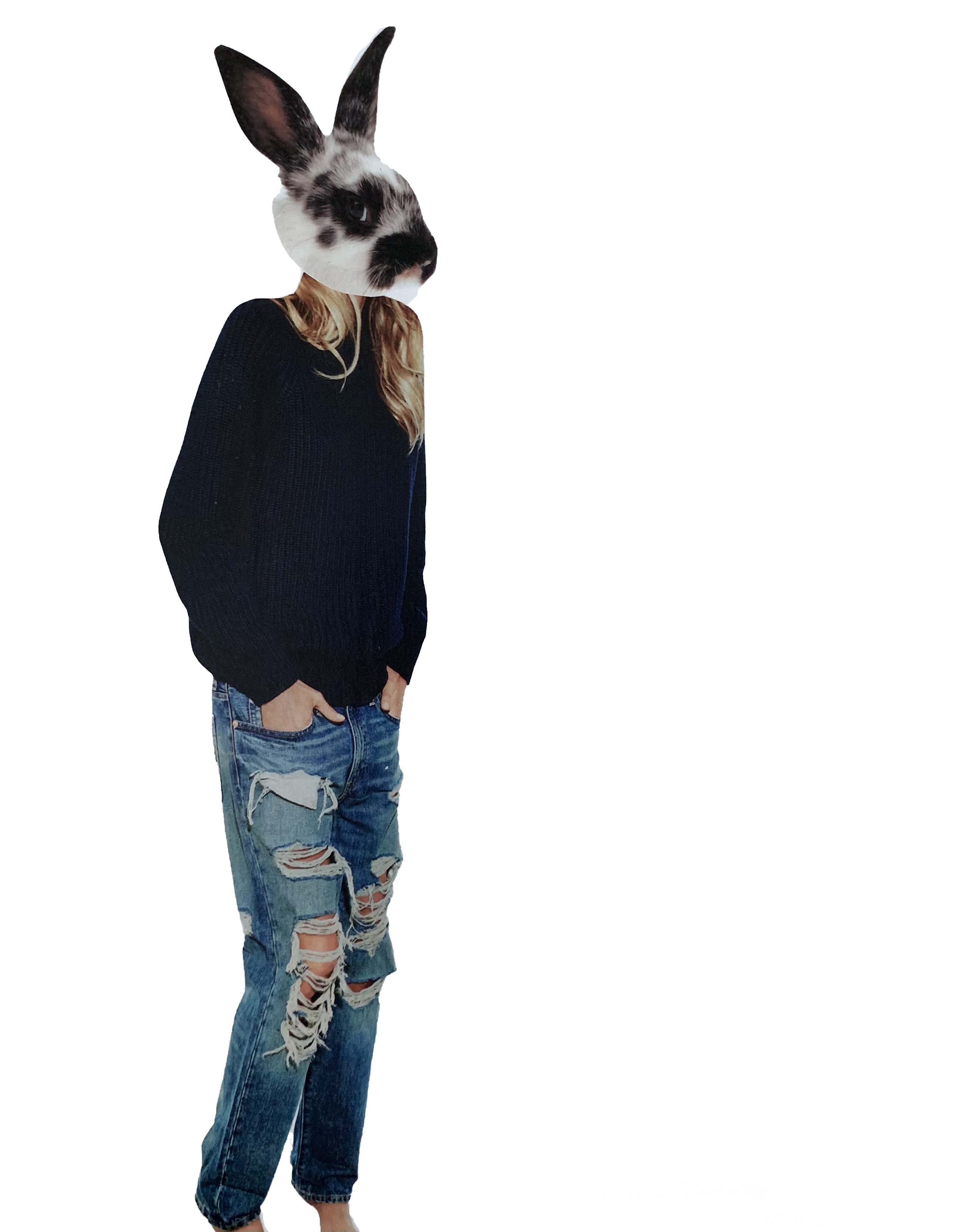 Ripped Jeans, original collage