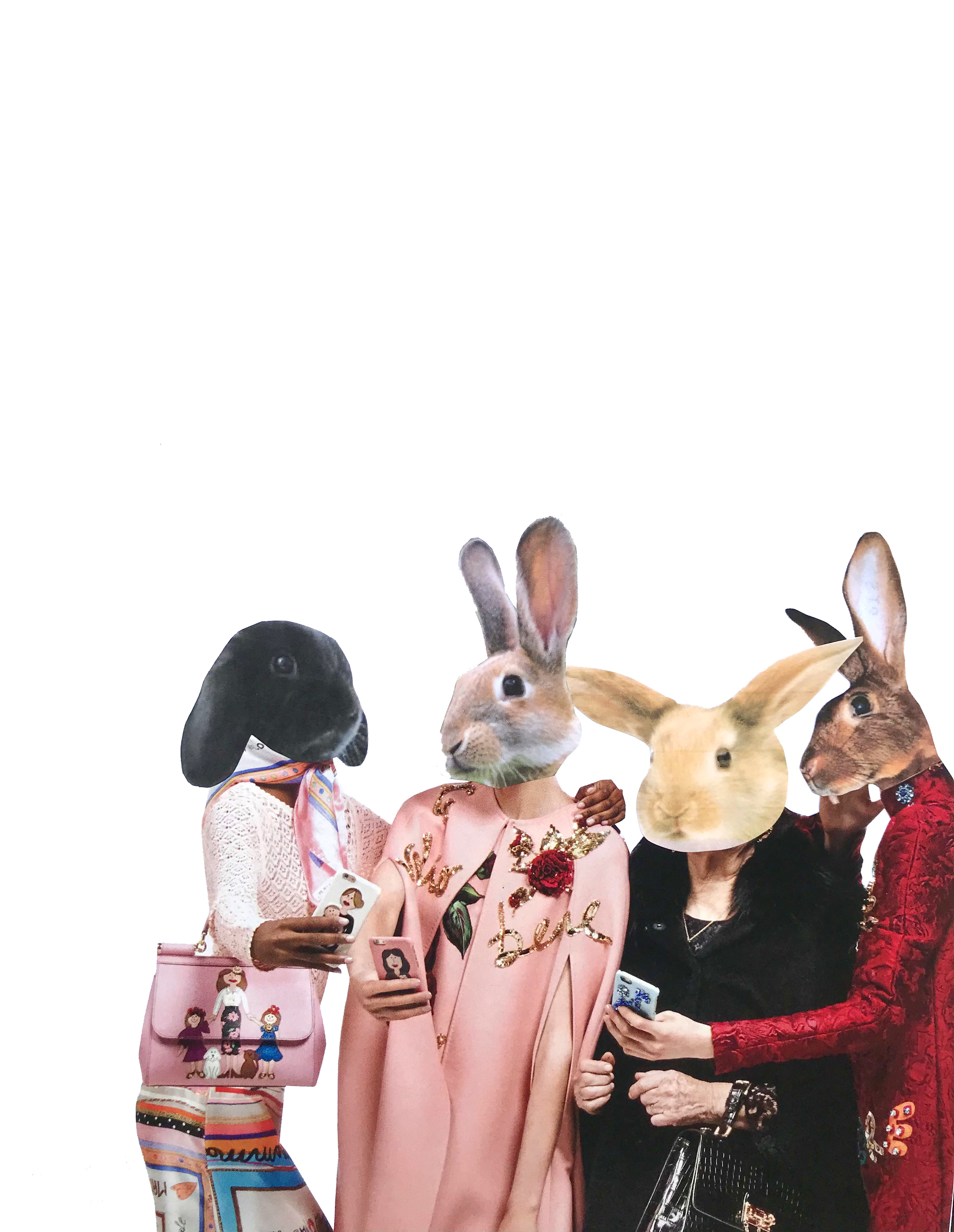 The Gang's All Together Again, original collage